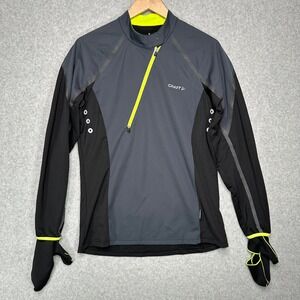 CRAFT Cycling Jacket Long Sleeve Ventair Wind Men‎ Gray Neon Yellow Size M